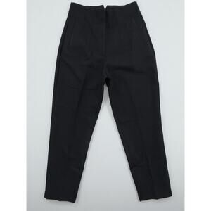 Zara high waist black slacks trousers pleaded Capri pants